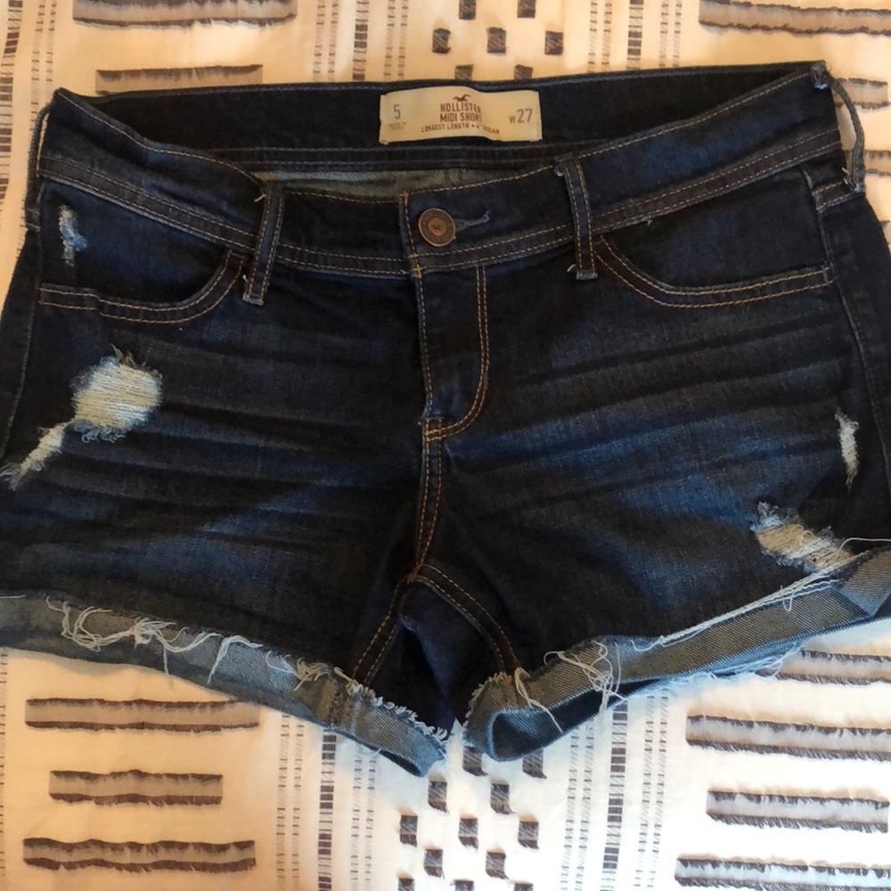 Juniors Hollister Midi Denim Shorts